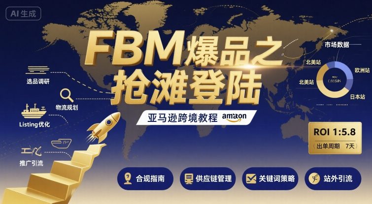 FBM爆品之抢滩登陆-亚马逊跨境教程-鼎铸网