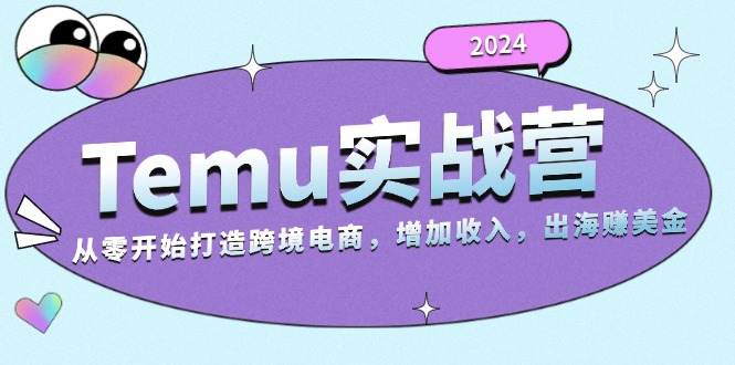 2024Temu实战营：从零开始打造跨境电商，增加收入，出海赚美金-鼎铸网