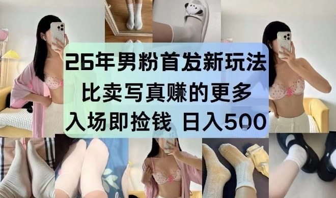 26年男粉首发最新3.0玩法，独此一家，比卖写真賺的更多，入场即捡钱，日入5张【揭秘】-鼎铸网