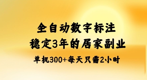 全自动数字标注，稳定3年的蓝海项目，居家也能矩阵开干的副业，单机日入3张+【揭秘】-鼎铸网