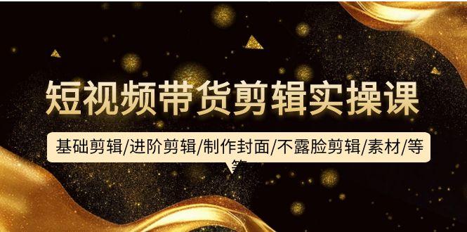 (9887期)短视频带货剪辑实操课：基础剪辑/进阶剪辑/制作封面/不露脸剪辑/素材/等等-鼎铸网