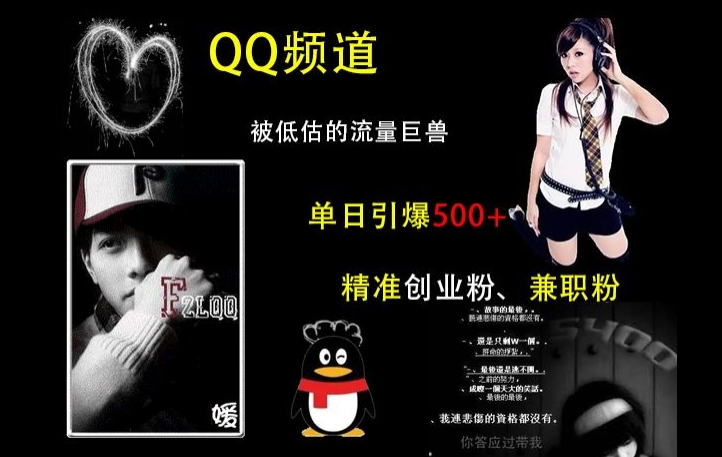 QQ频道：被低估的流量巨兽，单日引爆500+精准创业粉、兼职粉的引流秘籍-鼎铸网