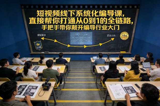 短视频线下系统化编导课，直接帮你打通从0到1的全链路，手把手带你敲开编导行业大门-鼎铸网