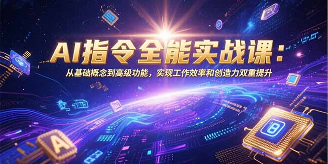AI指令全能实战课：从基础概念到高级功能，实现工作效率和创造力双重提升-鼎铸网
