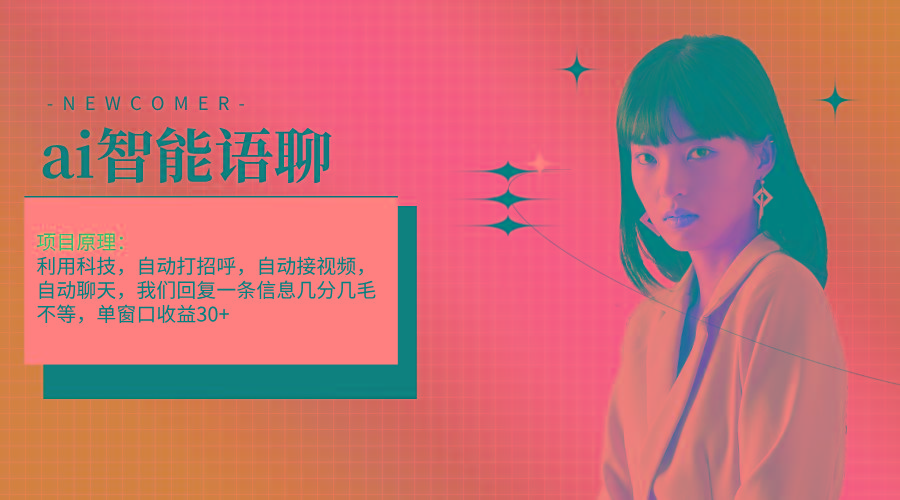 ai智能语聊，单窗口30+单机500+，无脑干！！！-鼎铸网