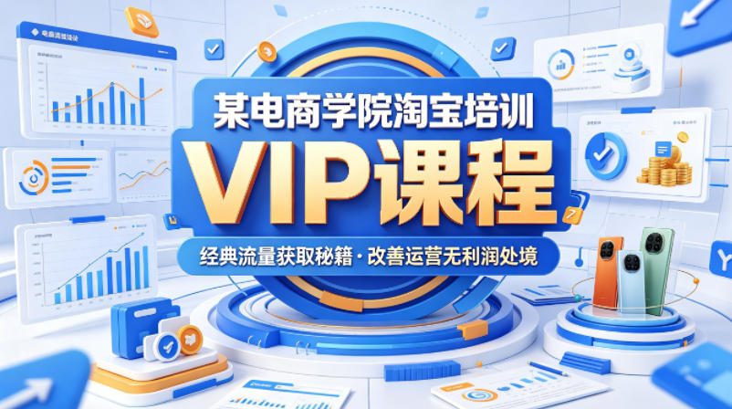 某电商学院淘宝培训VIP课程，各种经典有用的流量获取秘籍，改善运营产品没利润的处境(2026年5月)-鼎铸网