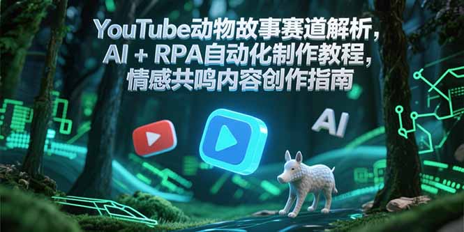 8f284508386e0e34ae7157a0b7393b20.jpeg YouTube动物故事赛道解析,AI+RPA自动化制作教程,情感共鸣内容创作指南