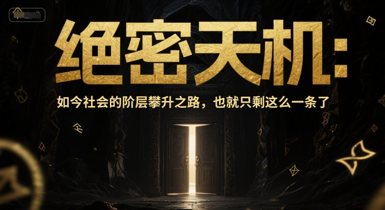 付费文章：绝密天机：如今社会的阶层攀升之路，也就只剩这么一条了-鼎铸网