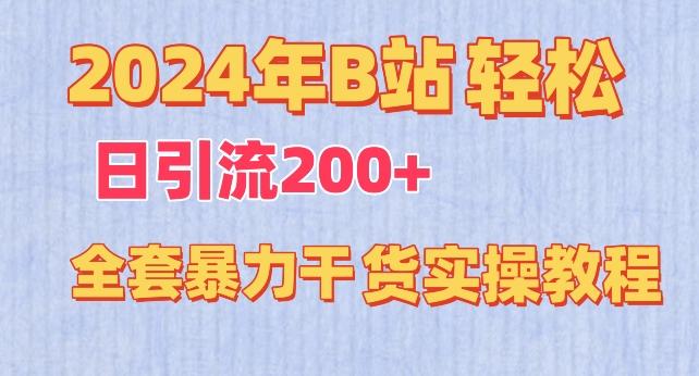 2024年B站轻松日引流200+的全套暴力干货实操教程【揭秘】-鼎铸网