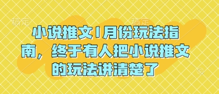 小说推文1月份玩法指南，终于有人把小说推文的玩法讲清楚了!-鼎铸网