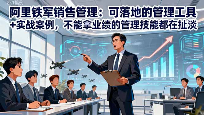 阿里铁军销售管理：可落地的管理工具+实战案例，不能拿业绩的管理都在扯淡-鼎铸网