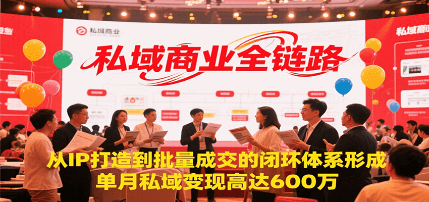 私域商业全链路，从IP打造到批量成交的闭环体系形成，单月私域变现600万-鼎铸网