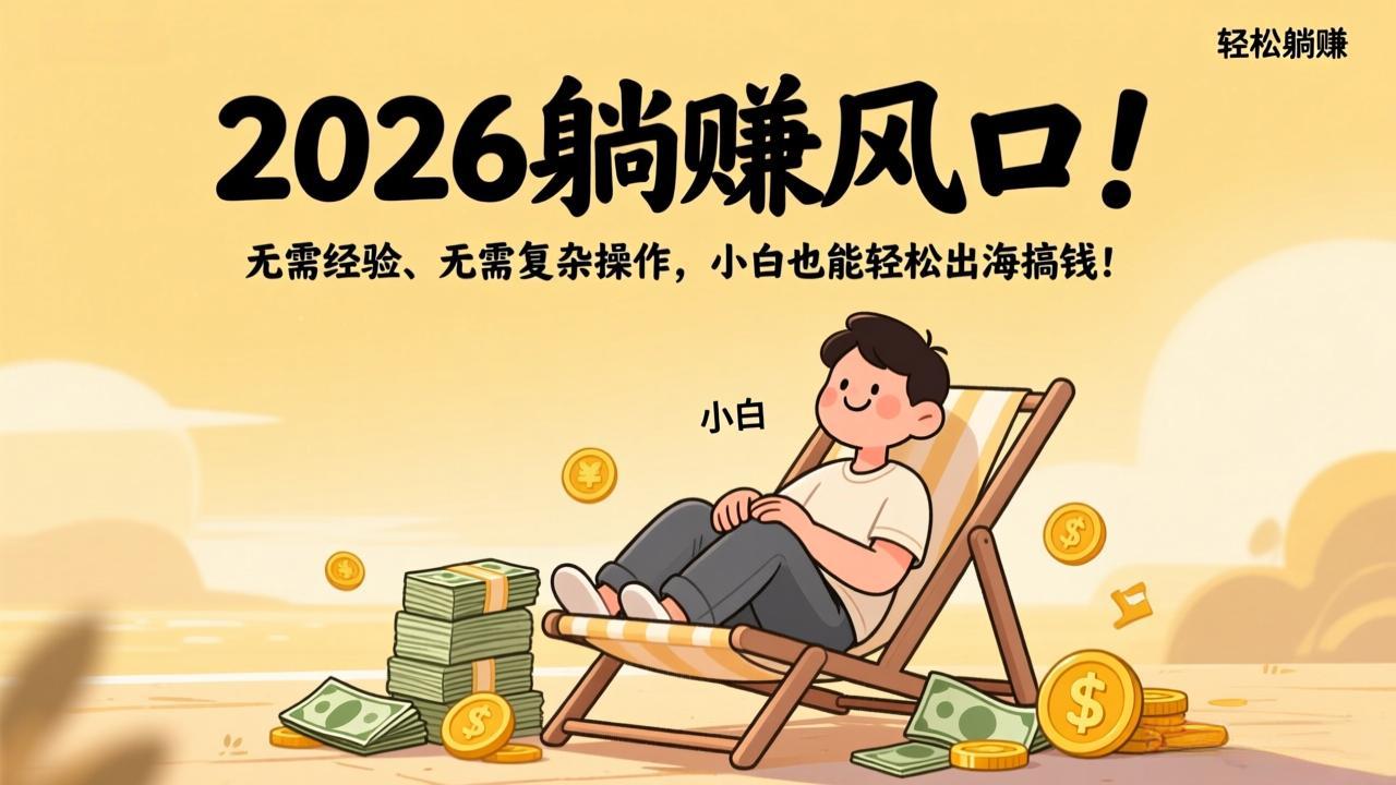 2026躺赚风口！无需经验、无需复杂操作，小白也能轻松出海搞钱！-鼎铸网