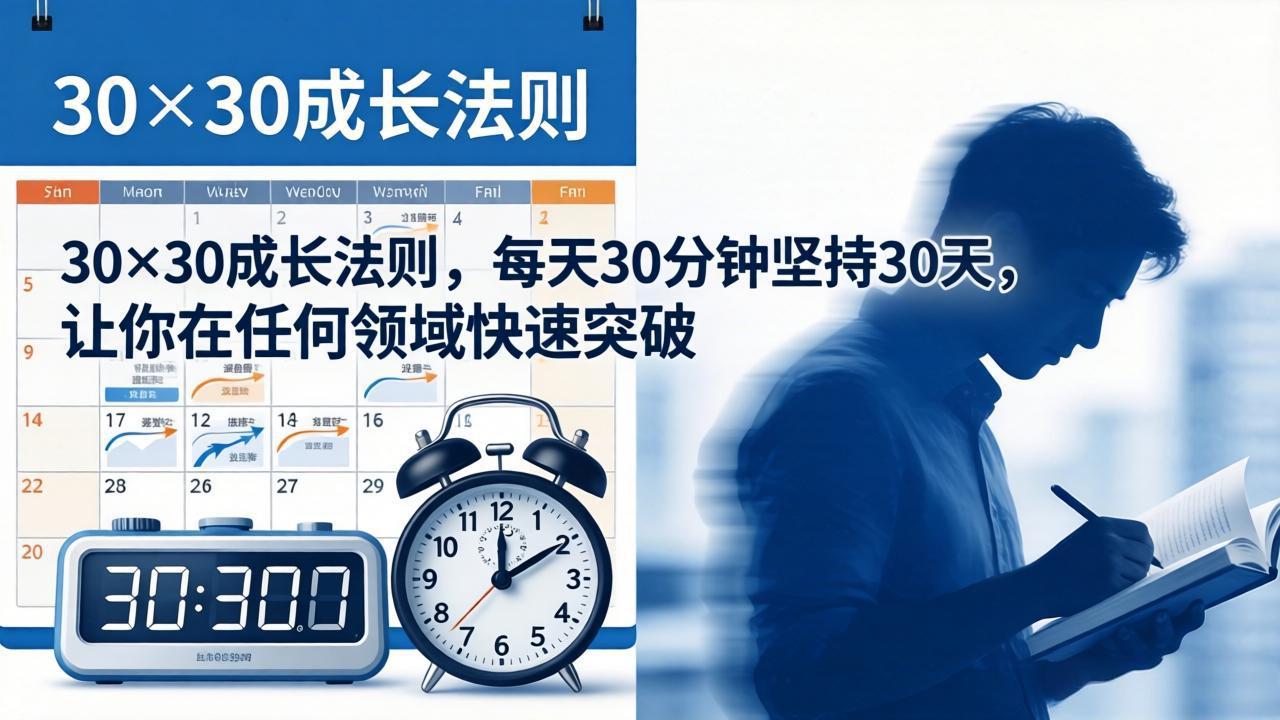 付费文章：30×30成长法则，每天30分钟坚持30天，让你在任何领域快速突破-鼎铸网