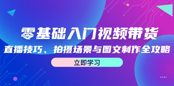 零基础入门视频带货：直播技巧、拍摄场景与图文制作全攻略-鼎铸网