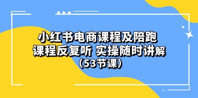 小红书电商课程陪跑课 课程反复听 实操随时讲解 (53节课-鼎铸网