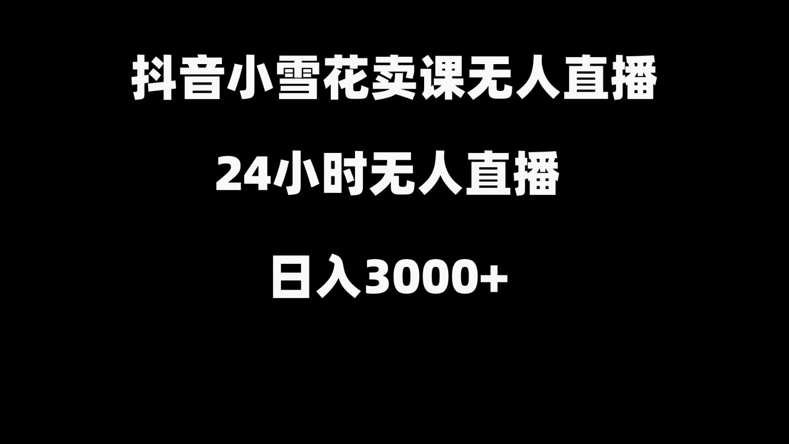 抖音小雪花卖缝补收纳教学视频课程，无人直播日入3000+-鼎铸网