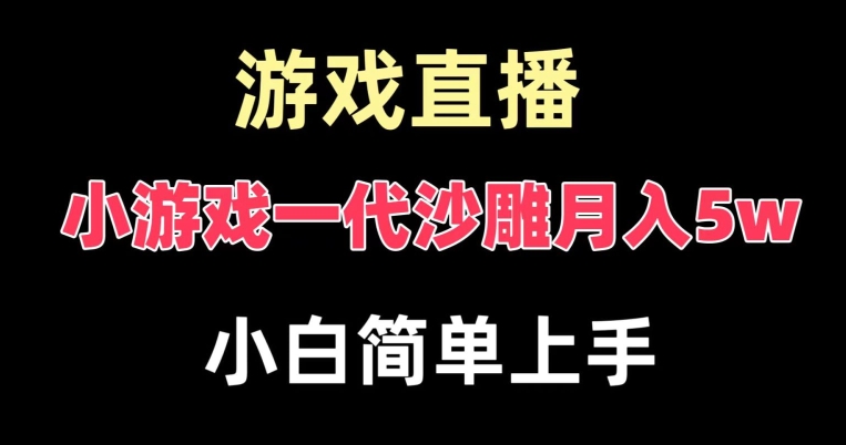 玩小游戏一代沙雕月入5w，爆裂变现，快速拿结果，高级保姆式教学【揭秘】-鼎铸网