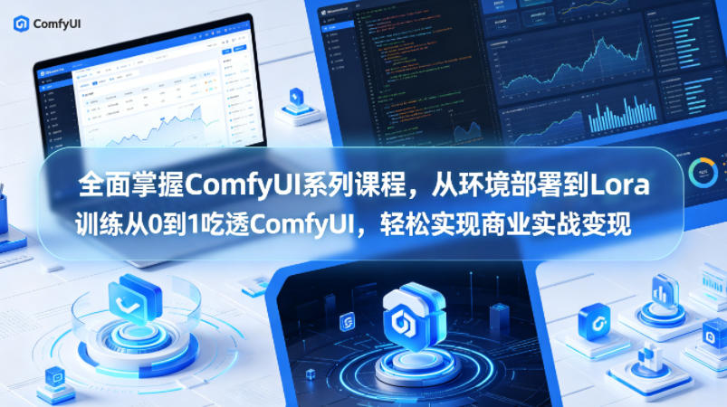全面掌握ComfyUI系列课程，从环境部署到Lora训练从0到1吃透ComfyUI，轻松实现商业实战变现-鼎铸网
