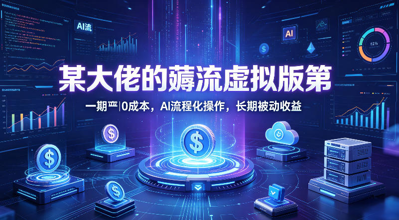 某大佬的薅流虚拟版第一期丨0成本，AI流程化操作，长期被动收益-鼎铸网