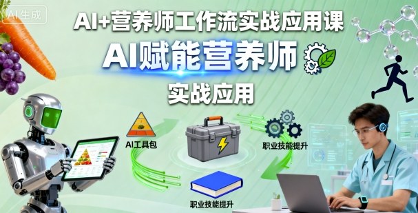 AI+营养师工作流实战应用课，AI赋能营养师-鼎铸网