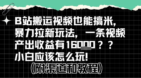 b站掘金计划？搬运视频也能挣拉新的收益，小白应该怎么玩！-鼎铸网