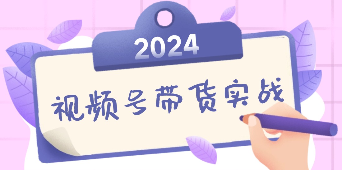 2024视频号最新带货实战课：无人直播/书单号卖货/个人IP口播 (附资料素材-鼎铸网