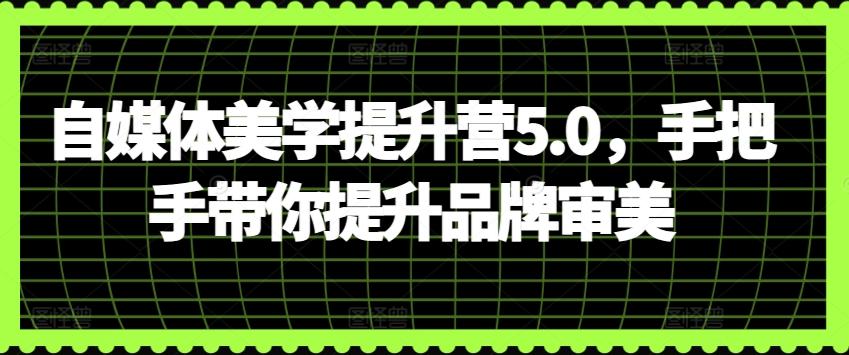 自媒体美学提升营5.0，手把手带你提升品牌审美-鼎铸网