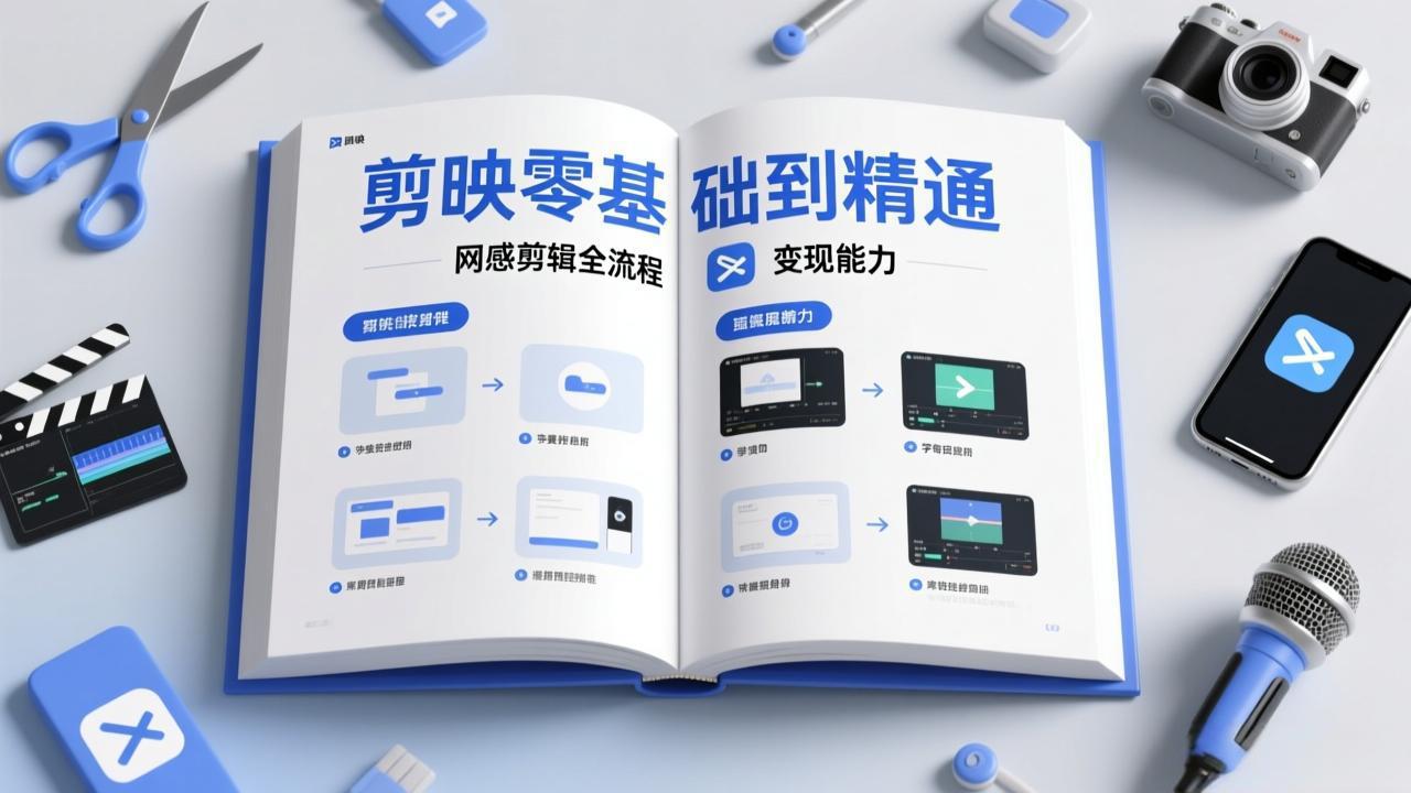 剪映零基础也能快速上手，从入门到精通掌握网感剪辑全流程，掌握能直接变现的剪辑能力-鼎铸网