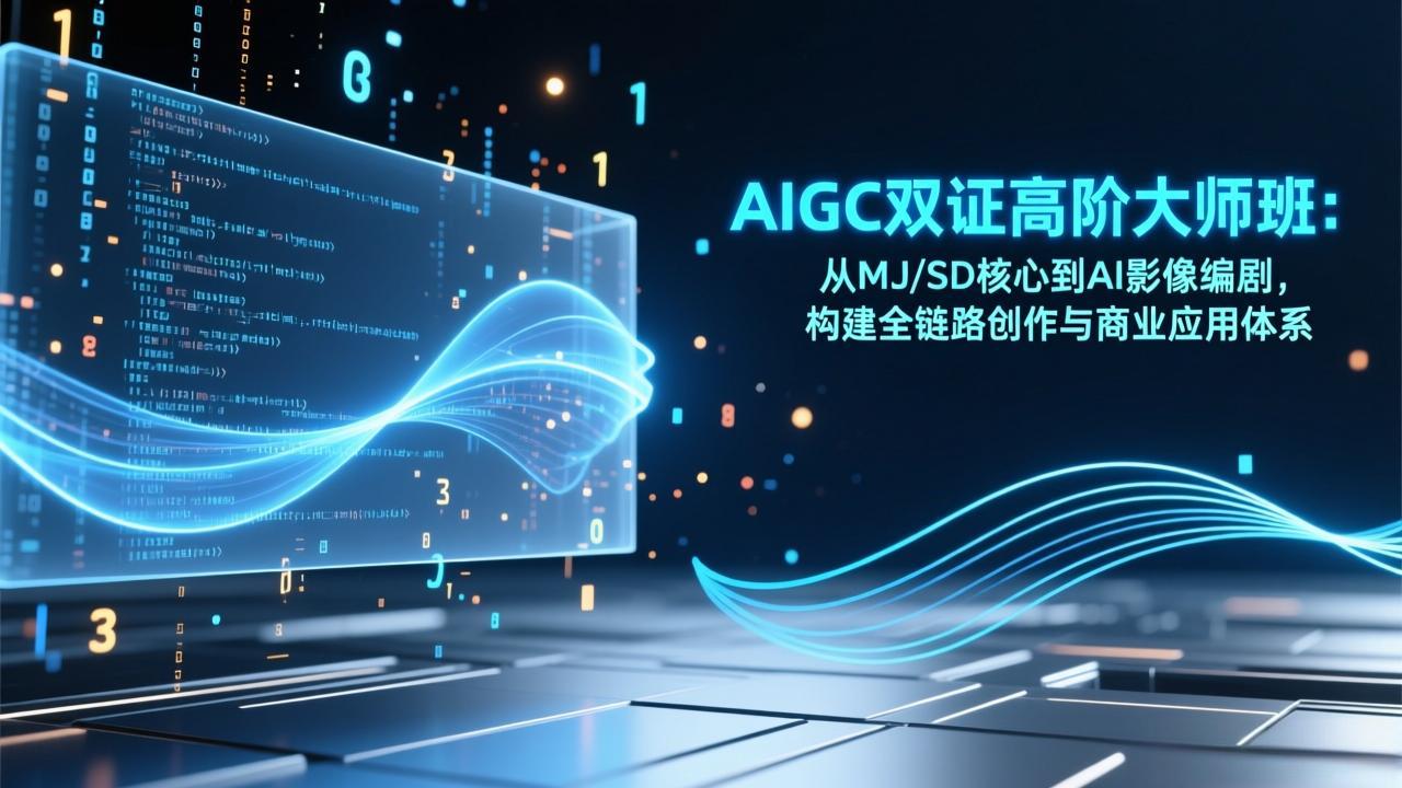 AIGC双证高阶大师班：从MJ/SD核心到AI影像编剧，构建全链路创作与商业应用体系-鼎铸网
