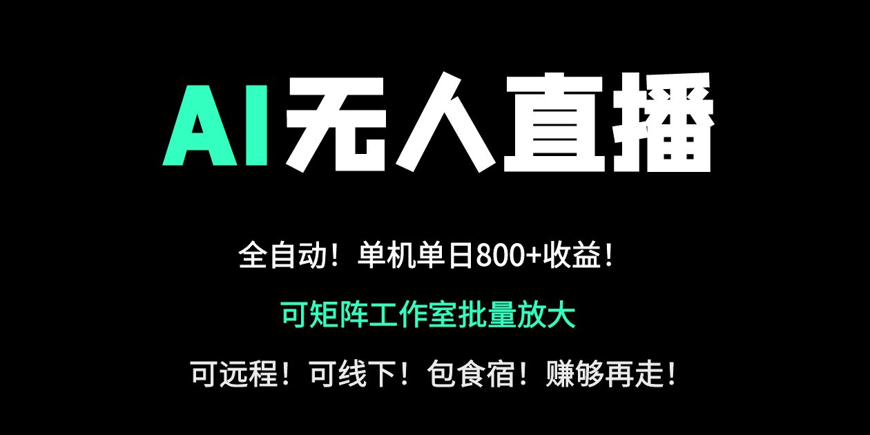 24小时自动带货！AI无人直播副业日赚800+，轻资产创业首选-鼎铸网