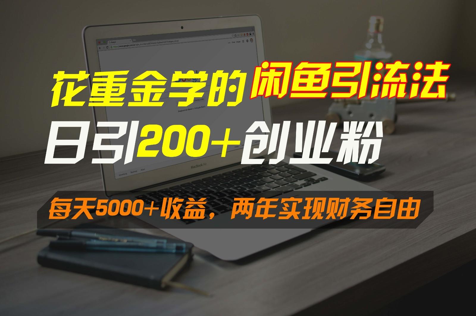 花重金学的闲鱼引流法，日引流300+创业粉，每天5000+收益，两年实现财务自由-鼎铸网