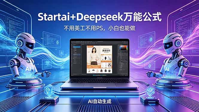 AI自动做电商详情页：Startai+Deepseek万能公式，不用美工不用PS，小白也能做-鼎铸网
