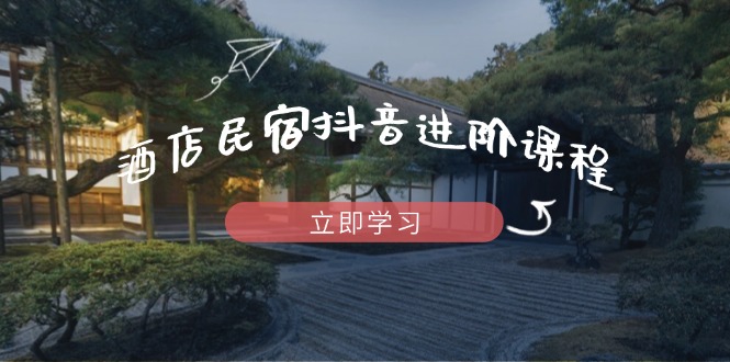 酒店民宿抖音进阶课程，掌握流量渠道与推流逻辑，打造爆款内容-鼎铸网