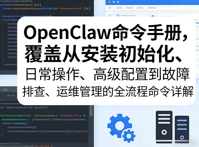 OpenClaw命令手册，覆盖从安装初始化、日常操作、高级配置到故障排查、运维管理的全流程命令详解-鼎铸网
