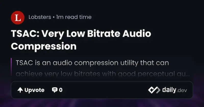 TSAC ｜音频压缩-鼎铸网