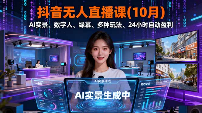 抖音无人直播课(10月-鼎铸网