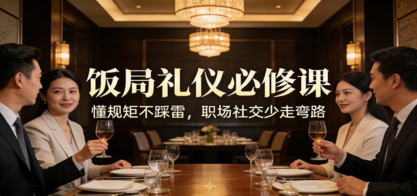 公众号收费文章：《饭局礼仪必修课：懂规矩不踩雷，职场社交少走弯路》-鼎铸网