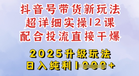 2025全新升级抖音带货玩法，一天纯利四位数，从剪辑到选品再到发布投流，超详细玩法揭秘-鼎铸网