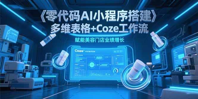 零代码AI小程序搭建，多维表格+Coze工作流，赋能美容门店业绩增长-鼎铸网