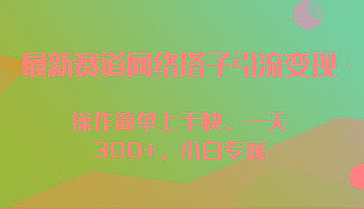 最新赛道网络搭子引流变现!!操作简单上手快，一天300+，小白专属-鼎铸网