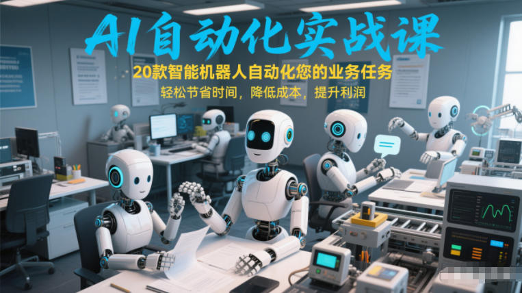 ac17ce8e423e659c532cb9d6998ad8c0.jpeg AI自动化实战课:20款智能机器人自动化您的业务任务,轻松节省时间,降低成本,提升利润