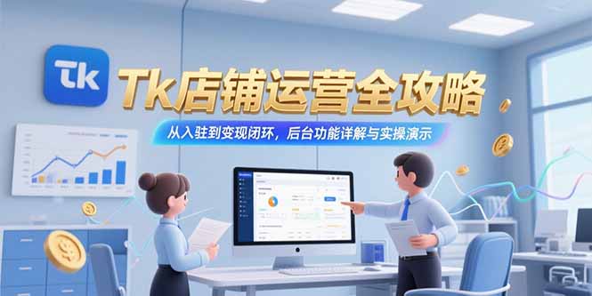 Tk店铺运营全攻略，从入驻到变现闭环，后台功能详解与实操演示-鼎铸网