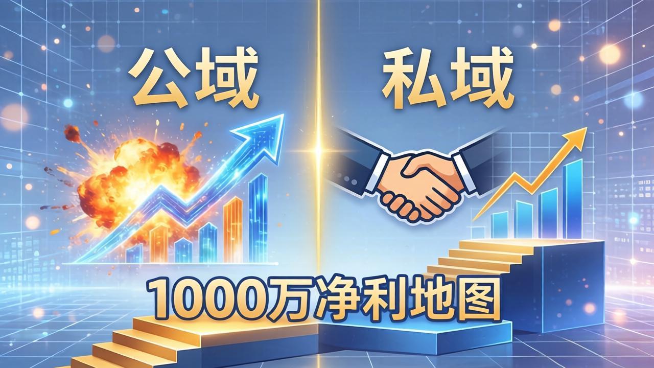 公域玩命出爆款，私域悄悄做成交：这套AI内训课，2026给你打通1000万净利的地图-鼎铸网