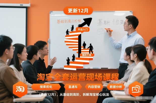 淘宝全套运营现场课程(更新26年1月)，从基础到高阶，拆解淘宝核心玩法-鼎铸网