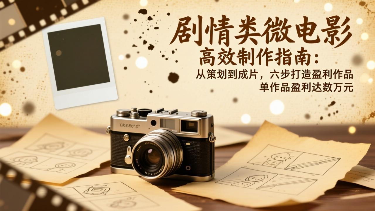 剧情类微电影高效制作指南：从策划到成片，六步打造盈利作品，单作品盈利达数万元-鼎铸网