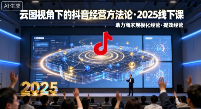 云图视角下的抖音经营方法论，2025线下课，助力商家规模化经营，提效经营(录音+字幕)-鼎铸网
