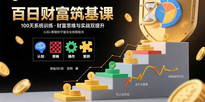 百日财富筑基课：认知+策略+实操+案例拆解  实现从创富到守富全周期能力-鼎铸网