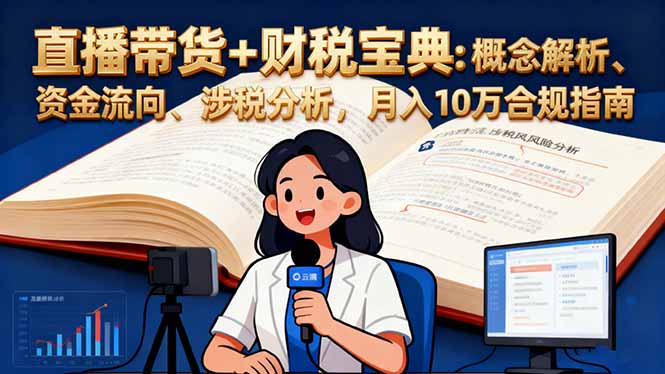 直播带货+财税宝典：概念解析、资金流向、涉税分析，月入10万合规指南-鼎铸网