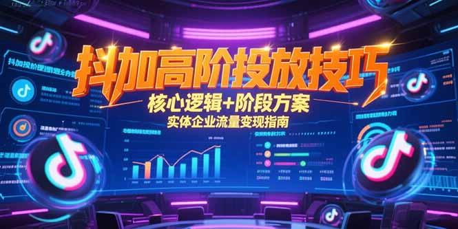 抖加高阶投放技巧，核心逻辑+阶段方案，实体企业流量变现指南-鼎铸网